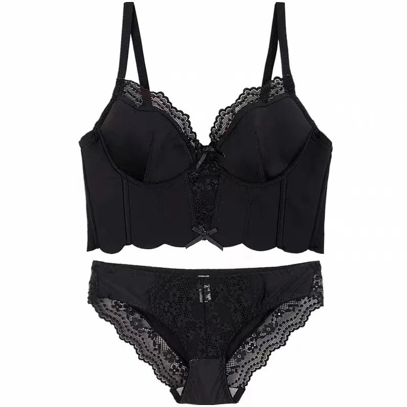 TAVIMART - Bralette Thin Lingerie For Women Sexy Lace Brassiere bustier Bra Underwear Female Panty Sets Y3767