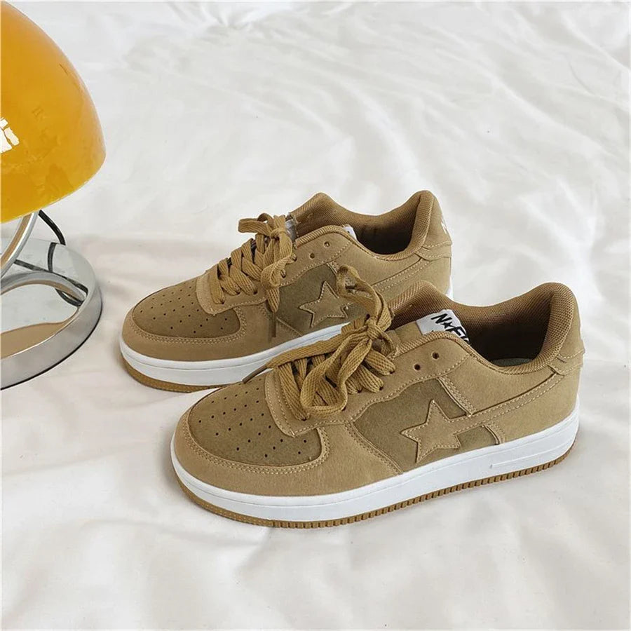 TAIVIMART - Men Casual Sneakers Retro Star Fashion Low Top Couple Skateboard Shoes New Trend Sports Shoes Men Women Running Shoes Jordans