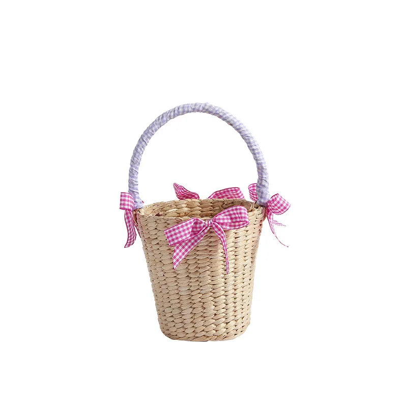 vzyzv -  Newest Children Straw Bag Summer Beach Cute Photo Props Handmade Tote Cute Princess Mini Handbag for Baby Girls Boys Kids