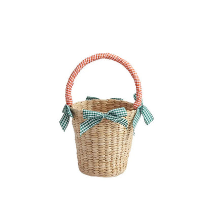 vzyzv  -  Newest Children Straw Bag Summer Beach Cute Photo Props Handmade Tote Cute Princess Mini Handbag for Baby Girls Boys Kids