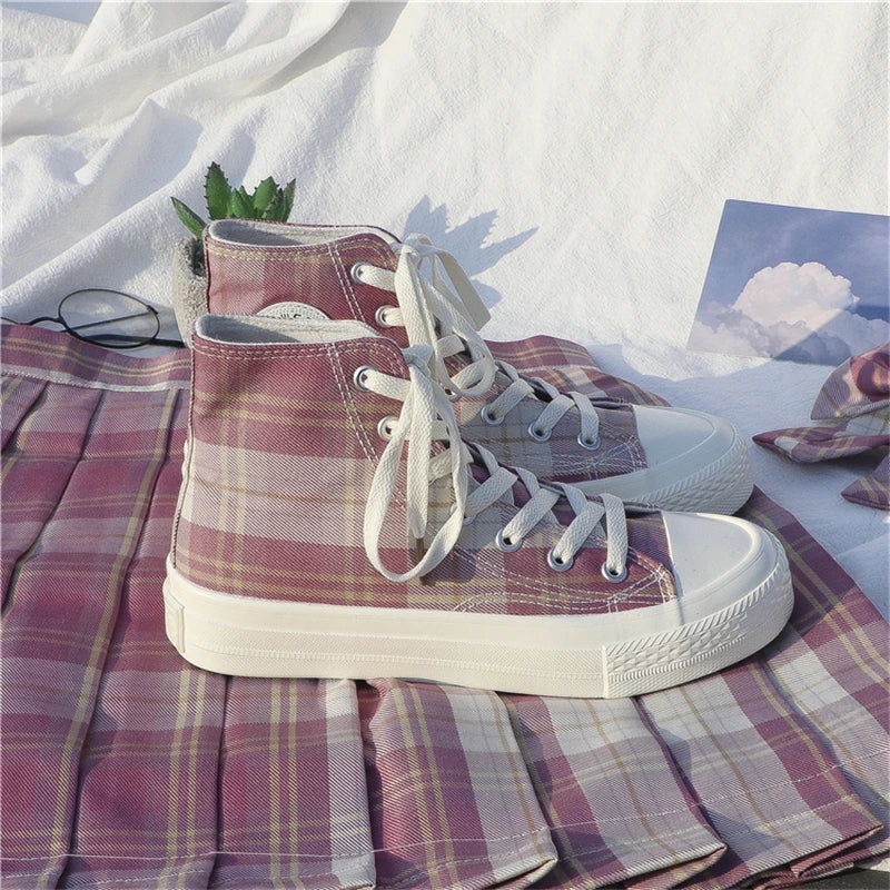 vzyzv  -  6 Color Elegant Jk Lolita Canvas Shoe Women Low Top High Top Cute Japanese Fashion Super Cute Jk Uniform Shoes Casual Footwear