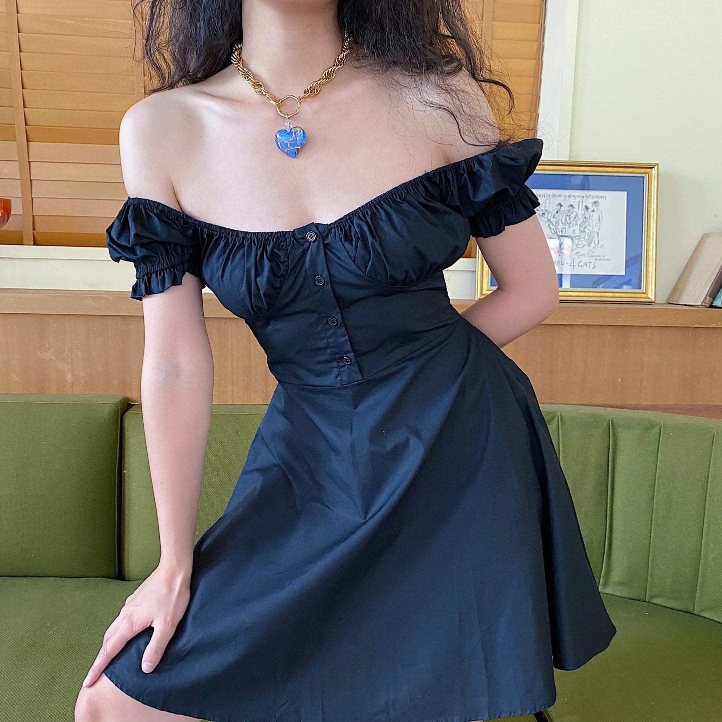 nvxiot  -  Exclusive French Cut Single Breasted Skirt Dress to Meet Your Princess