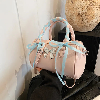 vzyzv  -  Trendy Casual Chic Bow Women's Handbags Sweet Y2k Aesthetic Fashion All Match Shoulder Bag Korean Elegant Ladies Crossbody Bags