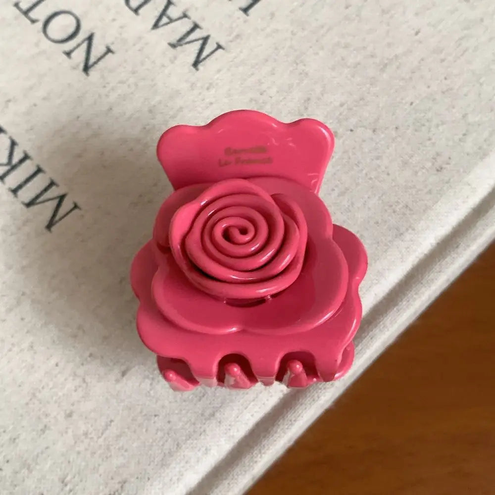 vzyzv  -  Personalized Acetic Acid Rose Hair Claw Cute Hairpin Grab Clip Flower Hair Clip Candy Color Headdress Small Shark Clip Girl