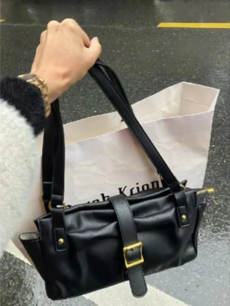 vzyzv  -  Lady Luxury Design Elegant Pleated Shoulder Bags Women Underarm Bag Fashion Commuter Solid Color Bag Classic Bolsos All-match