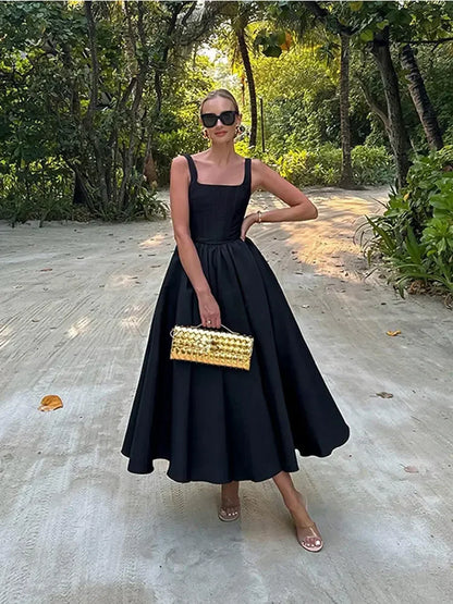 vzyzv  -  Fashion Black Backless Long Dress Women Elegant Sleeveless High Waist Evening Robe 2024 Chic Female Night Club Party Vestidos