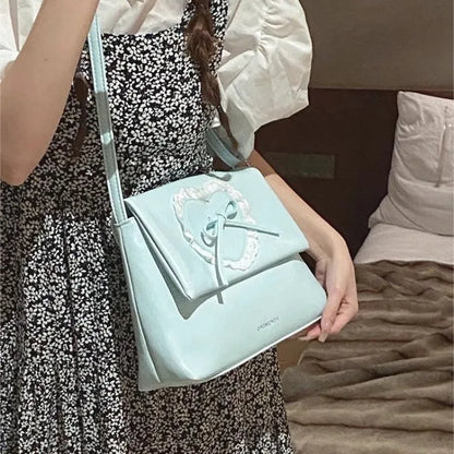 vzyzv -  Pink Sweet Shoulder Bag for Women Love Heart Fashion Large Capacity Casual Armpit Bag Elegant Harajuku Literary Handbag