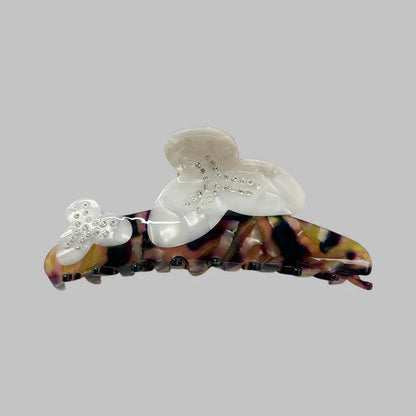 vzyzv  -  Hairclip Temperament Acetic Acid Butterfly Orchid Large Shark Clip Headdress Fashionable Niche Korean Hairpin Cute Accessories