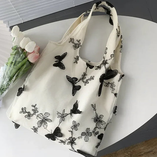 vzyzv  -  Butterfly Lace Fairy Casual Women Handbags Personality Y2k Harajuku Shoulder Underarm Bag Cute All Match Tote Bags High-capacity