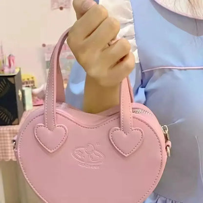 vzyzv  -  Sweet Girl Cross-body Bag Peach Heart Design Handbag Mini Design Casual New Style Elegant All-match Bags Shoulder Bags