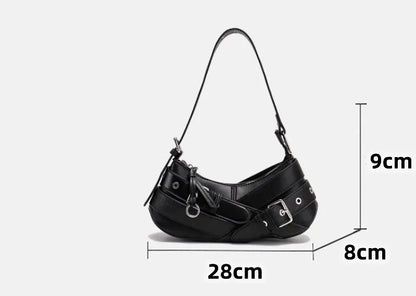 vzyzv  -  Retro Women Handbag PU Leather Shoulder Totes Underarm Vintage Top Handle Bag Female Small Women Bag