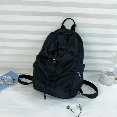 vzyzv  -  Korean Fashion Commuter Women Backpack LightWeight Nylon Fabric Backpack for Women Causal School Travel Female Small Bag