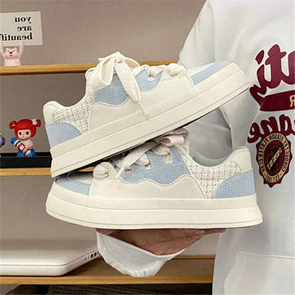 vzyzv -  Kawaii Women Vulcanize Shoes Spring Summer 2024 Platform Sneakers Tennis Female Flats Casual Cute Skateboard Footwear