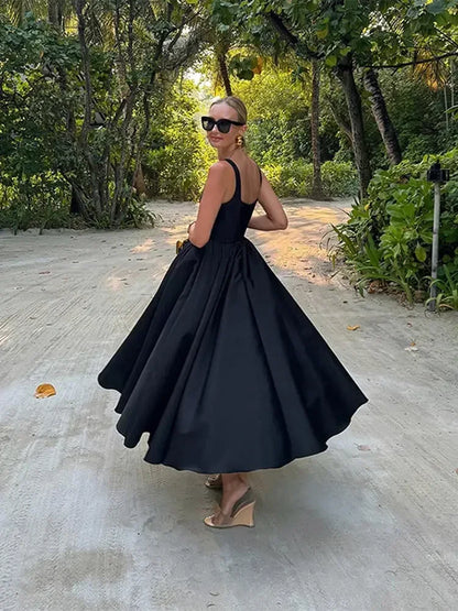 vzyzv  -  Fashion Black Backless Long Dress Women Elegant Sleeveless High Waist Evening Robe 2024 Chic Female Night Club Party Vestidos