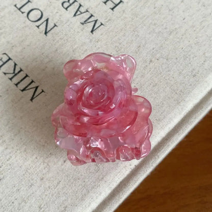 vzyzv  -  Personalized Acetic Acid Rose Hair Claw Cute Hairpin Grab Clip Flower Hair Clip Candy Color Headdress Small Shark Clip Girl