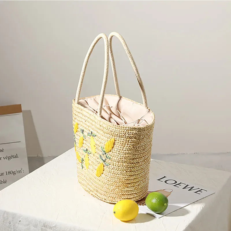 vzyzv -  Handmade Straw women Handbags Summer Tote Large capacity Embroidery Vacation Beach bag Female Shoulder Bag bolsa feminina