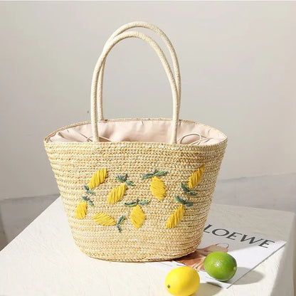 vzyzv -  Handmade Straw women Handbags Summer Tote Large capacity Embroidery Vacation Beach bag Female Shoulder Bag bolsa feminina