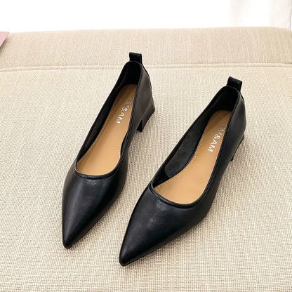 vzyzv  -  Ladies Pumps Pointed Toe With Medium Heels Women's Shoes Korean Style Luxury Quick Delivery Non Slip Hot Trendy And Low Price