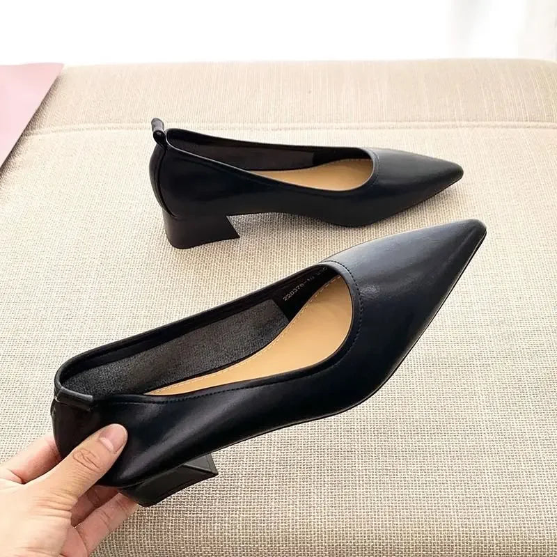 vzyzv  -  Ladies Pumps Pointed Toe With Medium Heels Women's Shoes Korean Style Luxury Quick Delivery Non Slip Hot Trendy And Low Price