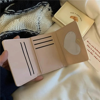 vzyzv  -  Cute Bread Wallets for Women Ins Korean Style Fashion Simple Designer Card Wallet Square Leather Original Aesthetic Bags