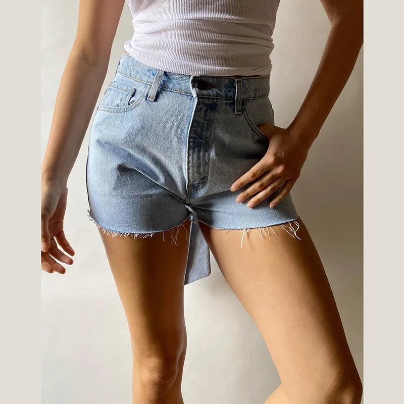 vzyzv -  Sexy Hot Girl Big Bow Denim Shorts For Women Slim Fit High Waisted Fashion Patchwork Shorts Female Summer New Y2K Clothes