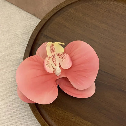 vzyzv  -  Phalaenopsis Flower Hairpin 2024 New Fashion Bohemia Creative Design Cloth Floral Pearl Hair Clip Korean Sweet Female Headdress