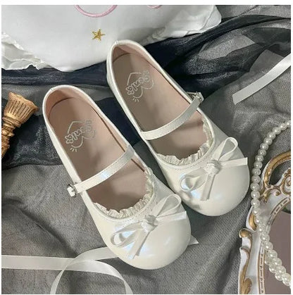 vzyzv  -  Cute Kawaii Sweet Girls Women's Lolita Shoes French Summer Lolita Round Toe Retro Mary Jane Shoes Feminine Flats