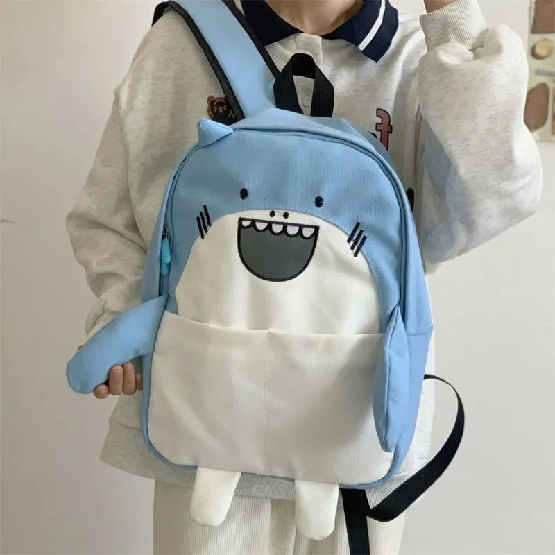 vzyzv  -  Korean Y2k Aesthetic Cartoon Animal Cute Backpack All Match Teenager Student School Bag Outdoor Travel Hiking Camping Knapsack