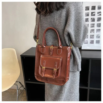 vzyzv  -  Vintage Women Solid Simple Shoulder Bag Fashion Streetwear Trendy Underarm Handbags Korean Y2k Casual Tote Bags High-capacity