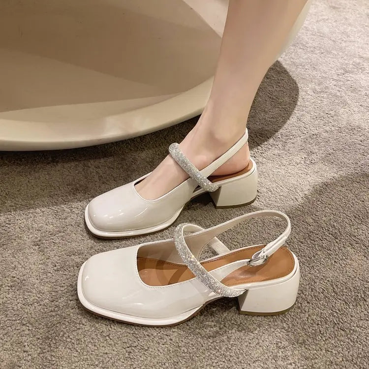 nvxiot  -   New Sandals for Women Ladies Casual Spring Summer Hollow Out Mary Janes Shoes Elegant Ladies Party Pumps Female High Heels