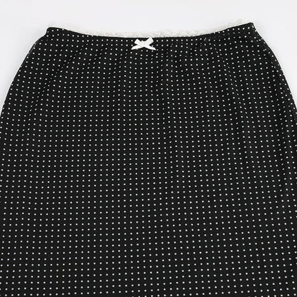 vzyzv  -  Elegant Low Waisted Lace Polka-dot Skirt Streetwear Slim Casual Straight Skirt Harajuku Casual Korean Women's Clothing