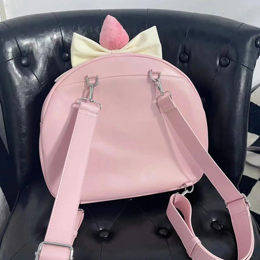 vzyzv  -  Sweet Strawberry Cake Pink Lolita Kawaii Backpack High-capacity Tote Shoulder Crossbody Bag Cute Schoolbag Gift for Girl