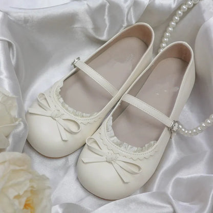 vzyzv  -  Cute Kawaii Sweet Girls Women's Lolita Shoes French Summer Lolita Round Toe Retro Mary Jane Shoes Feminine Flats