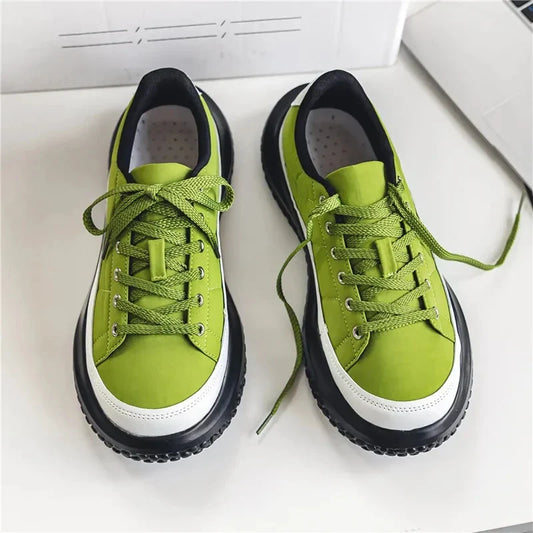 vzyzv  -  Retro Canvas Shoes Large Toe Cap Men's Shoes Broad Ugly Cute Boots Comfortable Non-slip Wear Resistant Fashion Sneakers