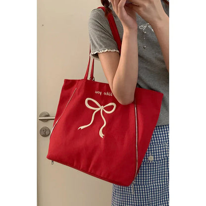 vzyzv  -  Large Capacity Canvas Bag for Women 2024 New Korean Niche Commuting Shoulder Versatile Handheld Tote Bags