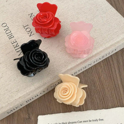 vzyzv  -  Personalized Acetic Acid Rose Hair Claw Cute Hairpin Grab Clip Flower Hair Clip Candy Color Headdress Small Shark Clip Girl