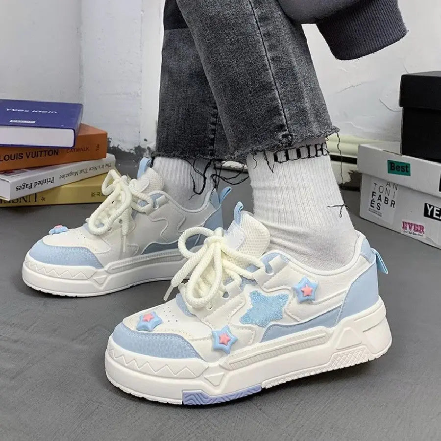 vzyzv -  Kawaii Platform Sneakers Women's Sports Shoes Spring Summer 2024 Casual Vulcanize Tennis Female Skateboard Korean Footwear