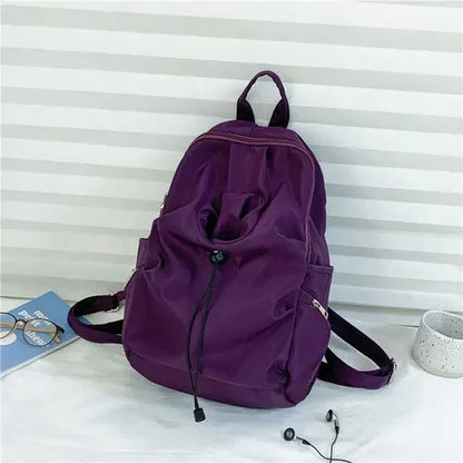 vzyzv  -  Korean Fashion Commuter Women Backpack LightWeight Nylon Fabric Backpack for Women Causal School Travel Female Small Bag