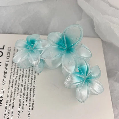 vzyzv -  Summer Candy Color Flower Hair Claw Acrylic Gradient Flower Non-slip Hair Clip for Women Girls Beach Vacation Ponytail Hairpins