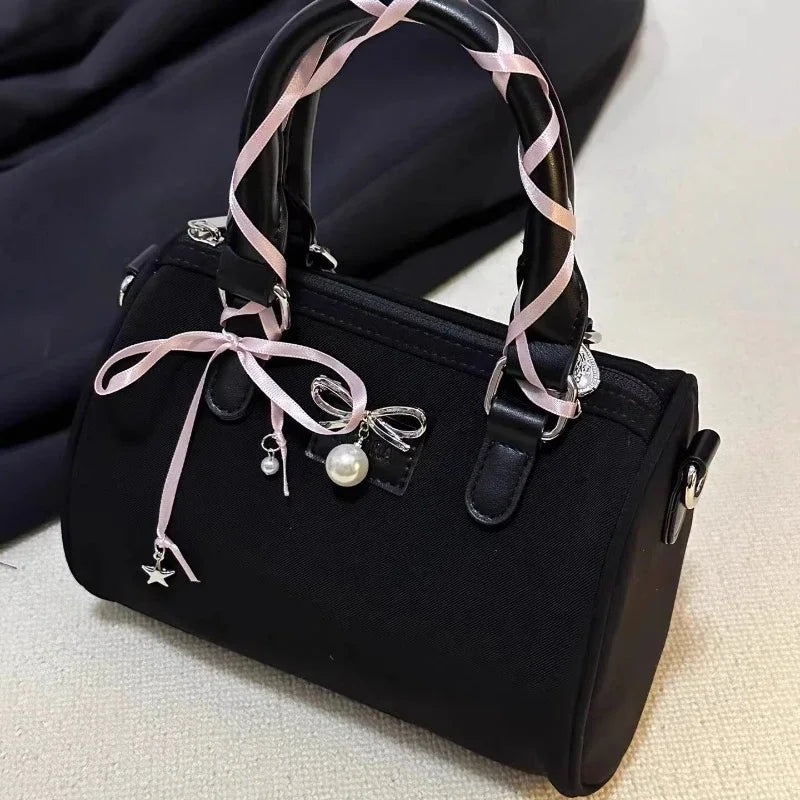 vzyzv  -  Korean Chic Y2k Aesthetic Top-Handle Bags Women Fashion Elegant Bow Shoulder Crossbody Bag Casual Office Lady Purse and Handbags