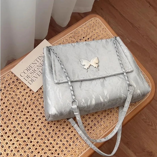 vzyzv  -  Aesthetic Shoulder Bag for Women Elegant Butterfly Leather Luxury Fashion Tote Bag Harajuku Style Designer Female Handbag