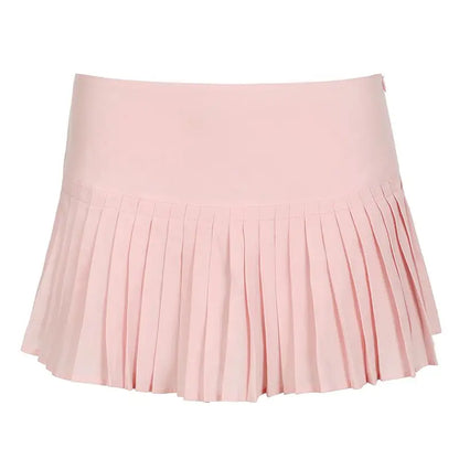 vzyzv  -  Skirt Korean Style Sweet Girl Style Woven Shredded Pleated Salt Style Age-Reducing Anti-Exposure Casual Pleated Skirt