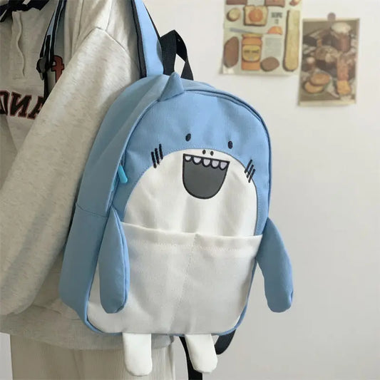 vzyzv  -  Korean Y2k Aesthetic Cartoon Animal Cute Backpack All Match Teenager Student School Bag Outdoor Travel Hiking Camping Knapsack