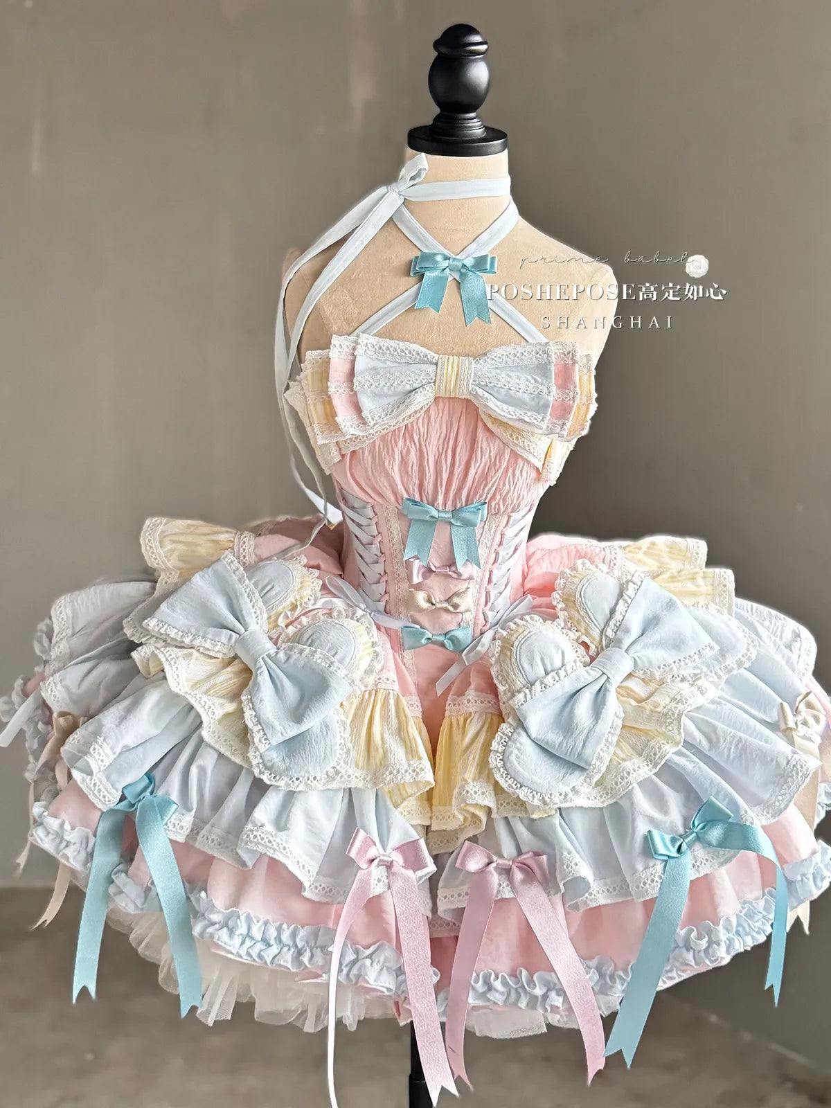 vzyzv -  New 2024 Spring Summer Lolita Sweet Girl Women's Strapless Princess Dress Big Bow Lace Ruffled Pettiskirt Mini Party Dresses