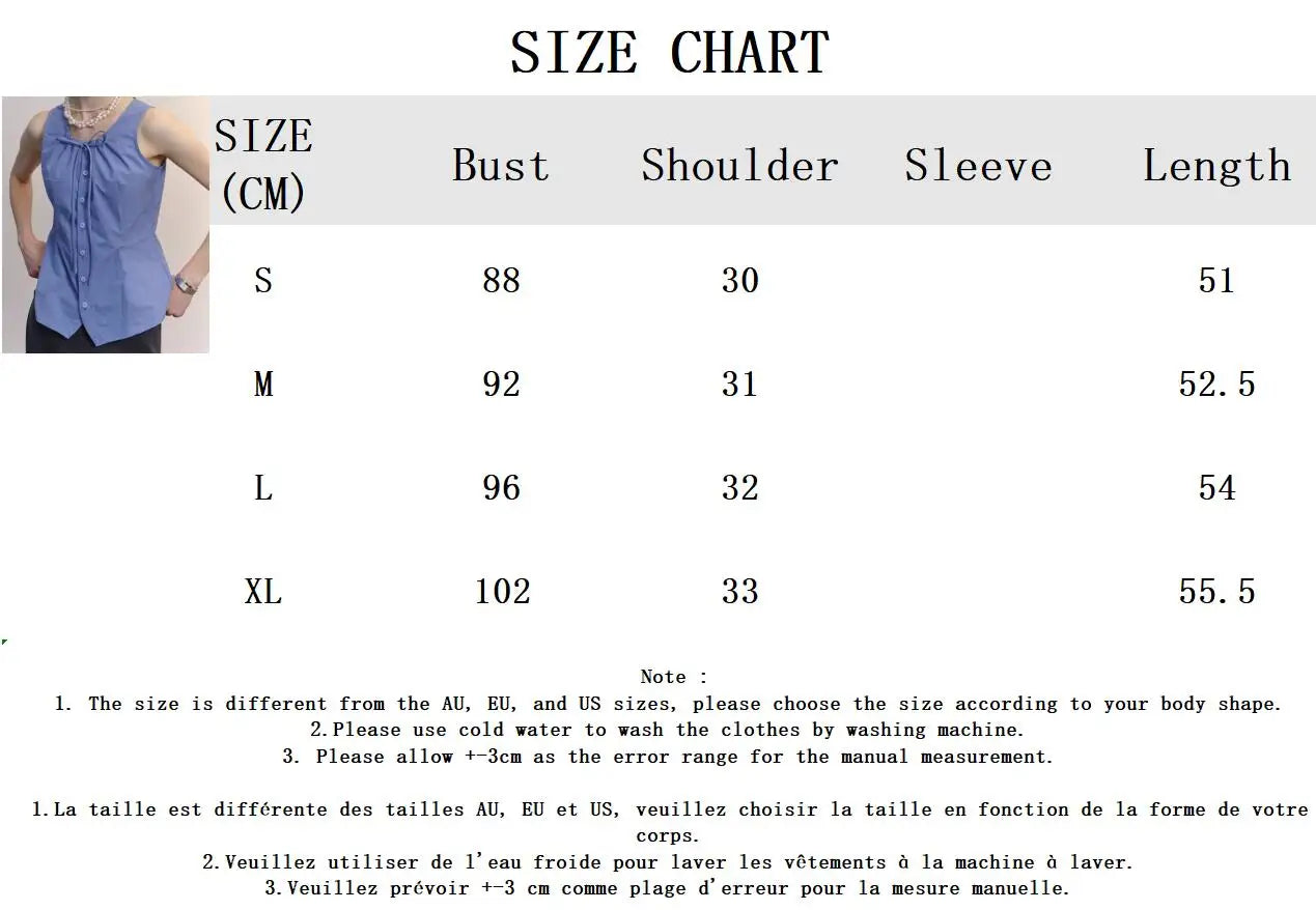 vzyzv  -  Summer Solid Color Tank Tops Women Fashion O Neck Drawstring Sleeveless Camisole Elegant Casual Single Breasted Vest  New