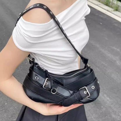 vzyzv  -  Retro Women Handbag PU Leather Shoulder Totes Underarm Vintage Top Handle Bag Female Small Women Bag