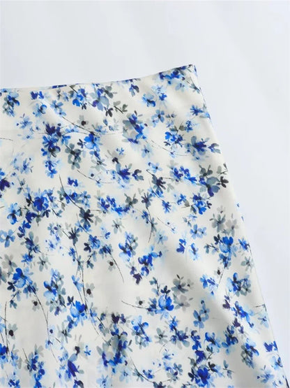 vzyzv -  New Summer Women's Fashion and Personalized Design Sense, Small and Versatile Printed High Waist Slim Fit Skirt