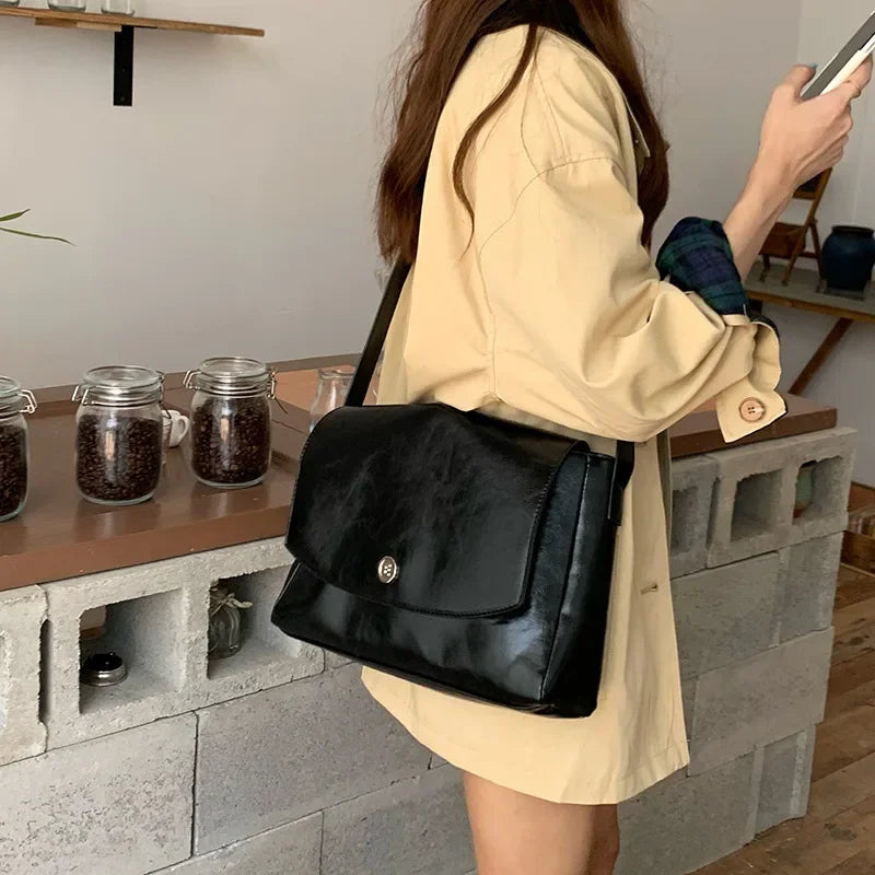 vzyzv  -  Vintage Korean Ins Streetwear Solid Handbags Women Fashion Luxury Design Shoulder Bag Y2k Grunge Simple Crossbody Bags Trendy