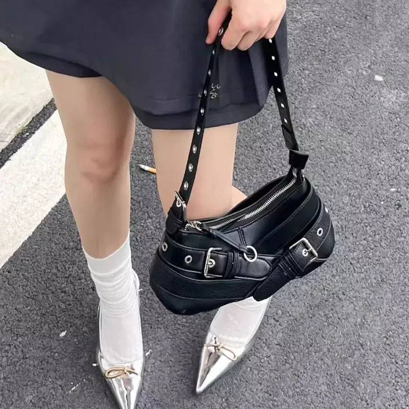 vzyzv  -  Retro Women Handbag PU Leather Shoulder Totes Underarm Vintage Top Handle Bag Female Small Women Bag