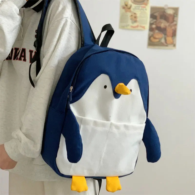 vzyzv  -  Korean Y2k Aesthetic Cartoon Animal Cute Backpack All Match Teenager Student School Bag Outdoor Travel Hiking Camping Knapsack